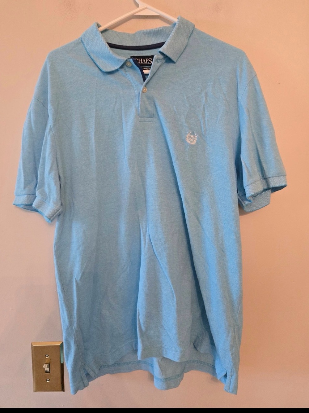 Chaps baby blue polo shirt size mens large